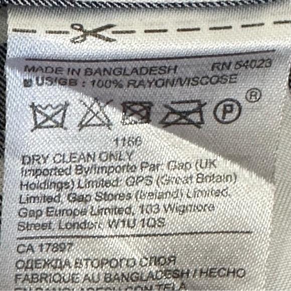 Banana Republic Parker Tunic Fit Button Down Shirt Gray White Stripe - Picture 5 of 8